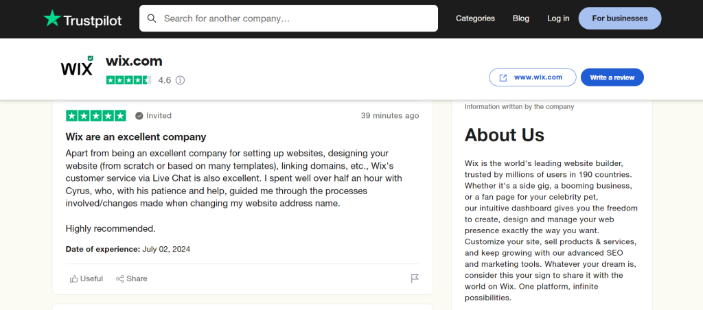 wix user reviews